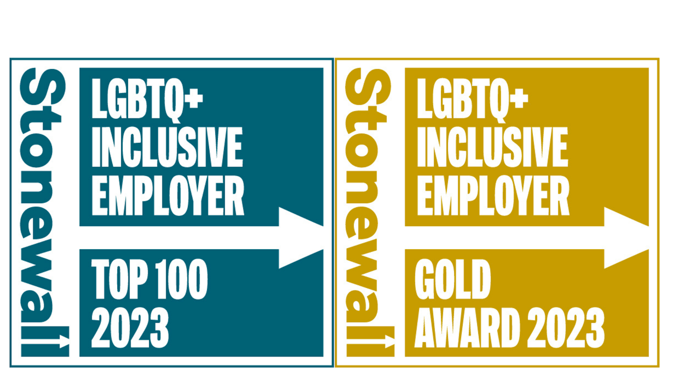 LGBTQ+ gold award top employer logo