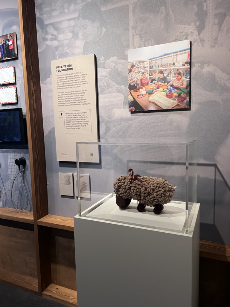 Photograph of one of the exhibits at the Weiner Holocaust Musuem. 