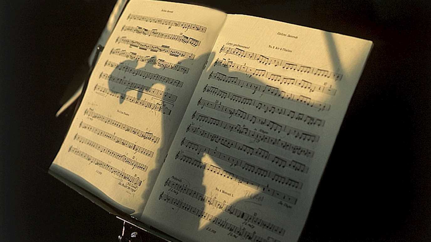 Sheet music, violin, shadow, musical notes - Musical Performance