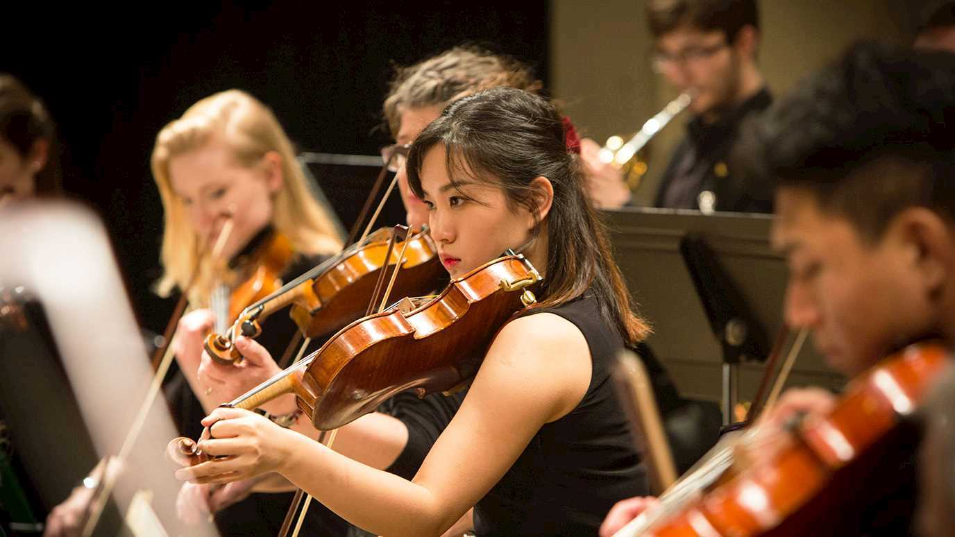 Student playing violin at St John's Smith Square 2018 - Music