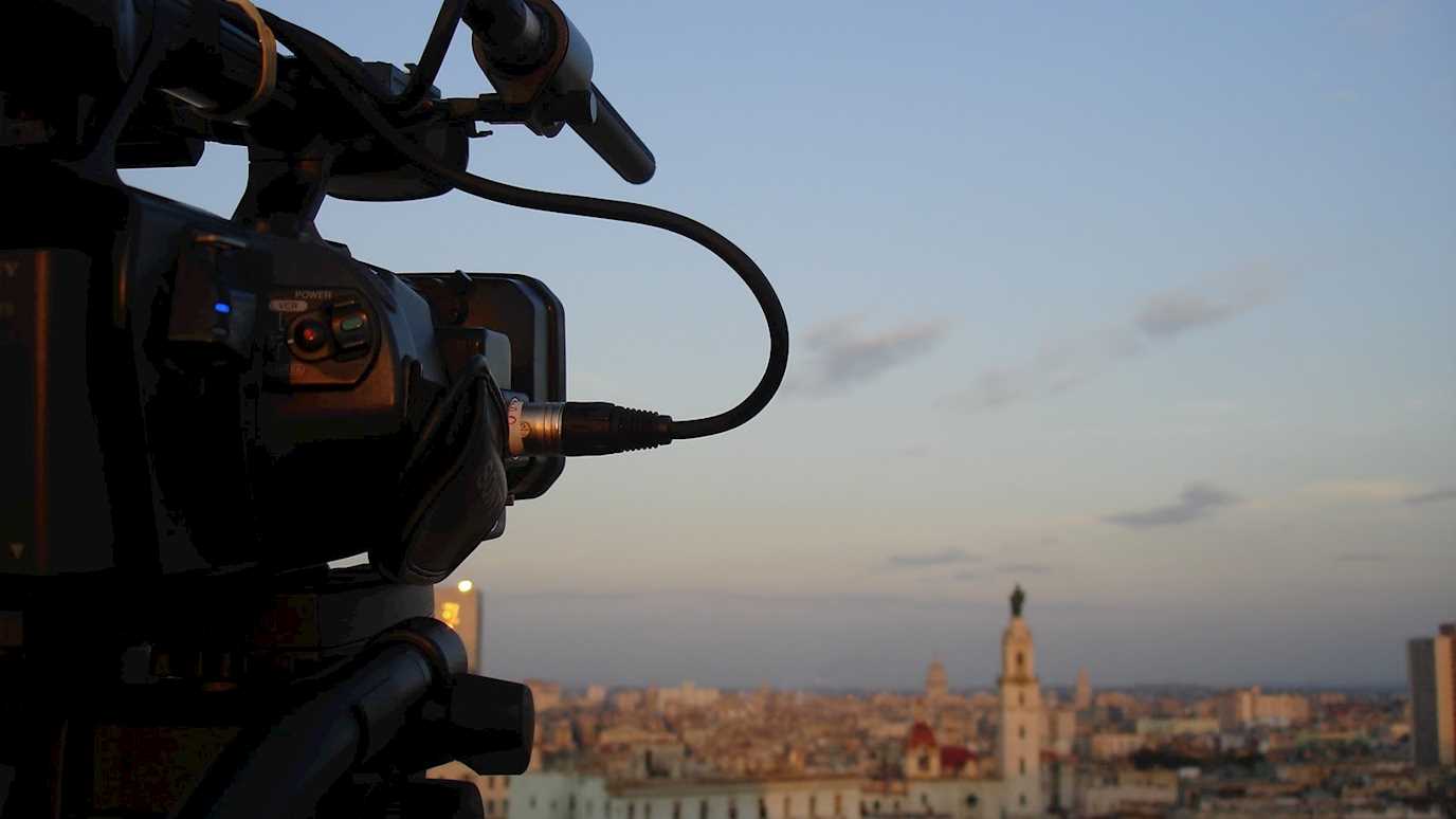 Camera, microphone, city, filming - Documentary by Practice