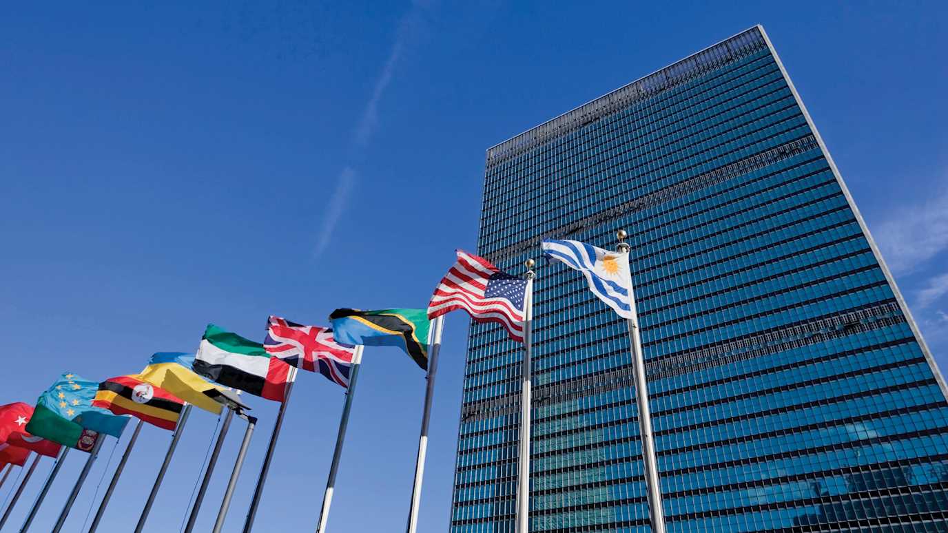 United Nations, building, New York, flags, poles, international, war, peace, Manhattan, UN, world, worldwide - Politics and International Relations