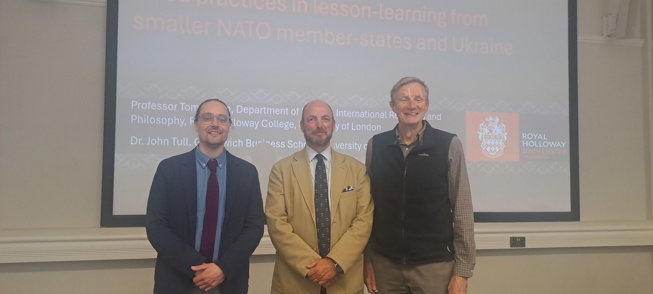 Left to right: Tom Dyson, Prof Lloyd Clark, Dr John Tull
