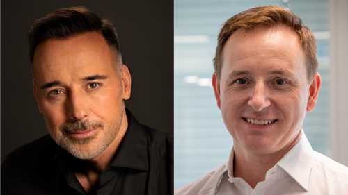 Portrait photos of two men