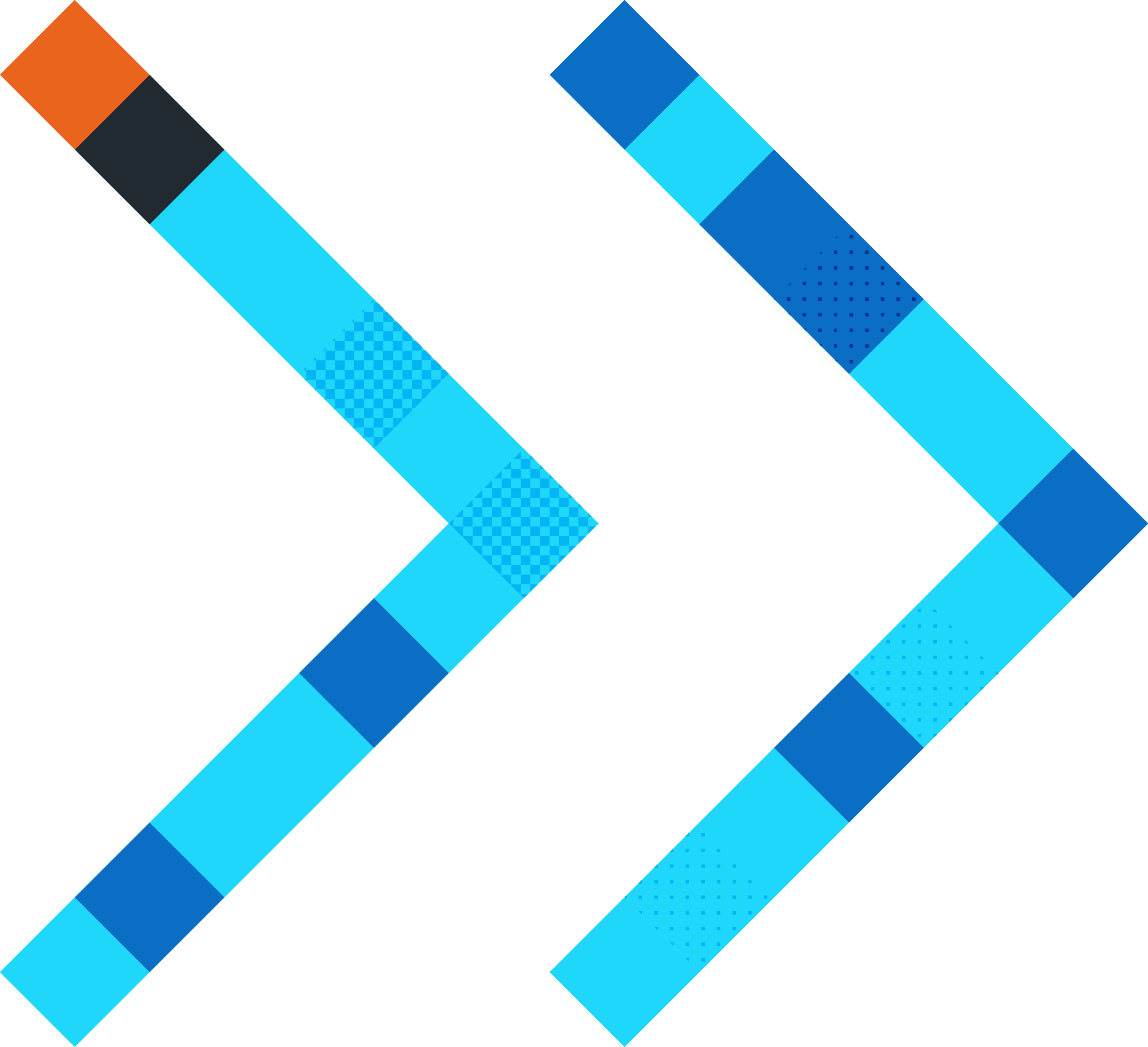 Chevron framing device blue