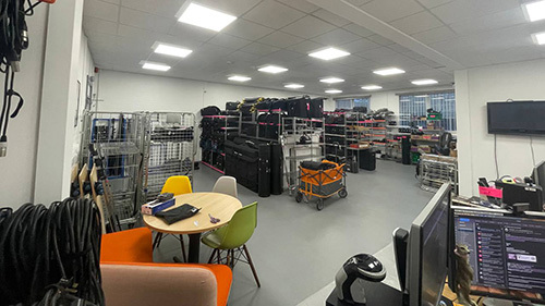 Kit Store showing a range of equipment students can borrow