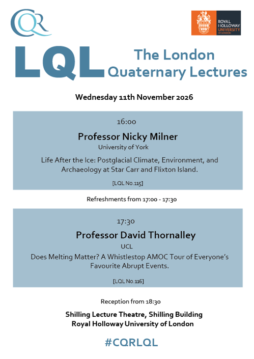 London Quaternary Lectures at Royal Holloway